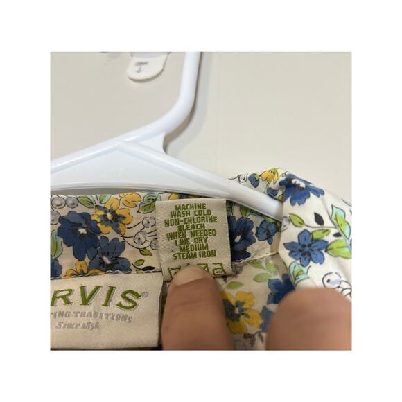 Orvis Women's Short Sleeve Button Front Floral Medium Blouse - Picture 3 of 6